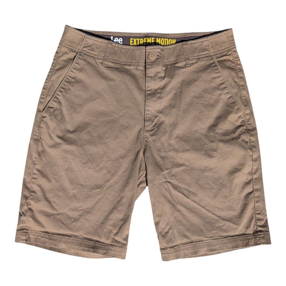 Lee Extreme Motion Shorts Men's 32 Tan Stretch Hiking Outdoor Casual Preppy